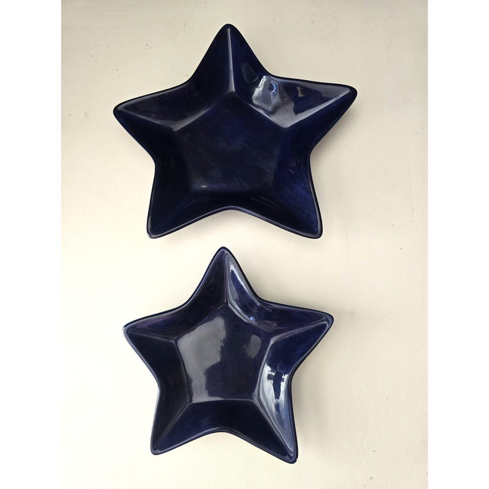 Table Tops Galllery 2 Navy Star Snack Trinket Bowls